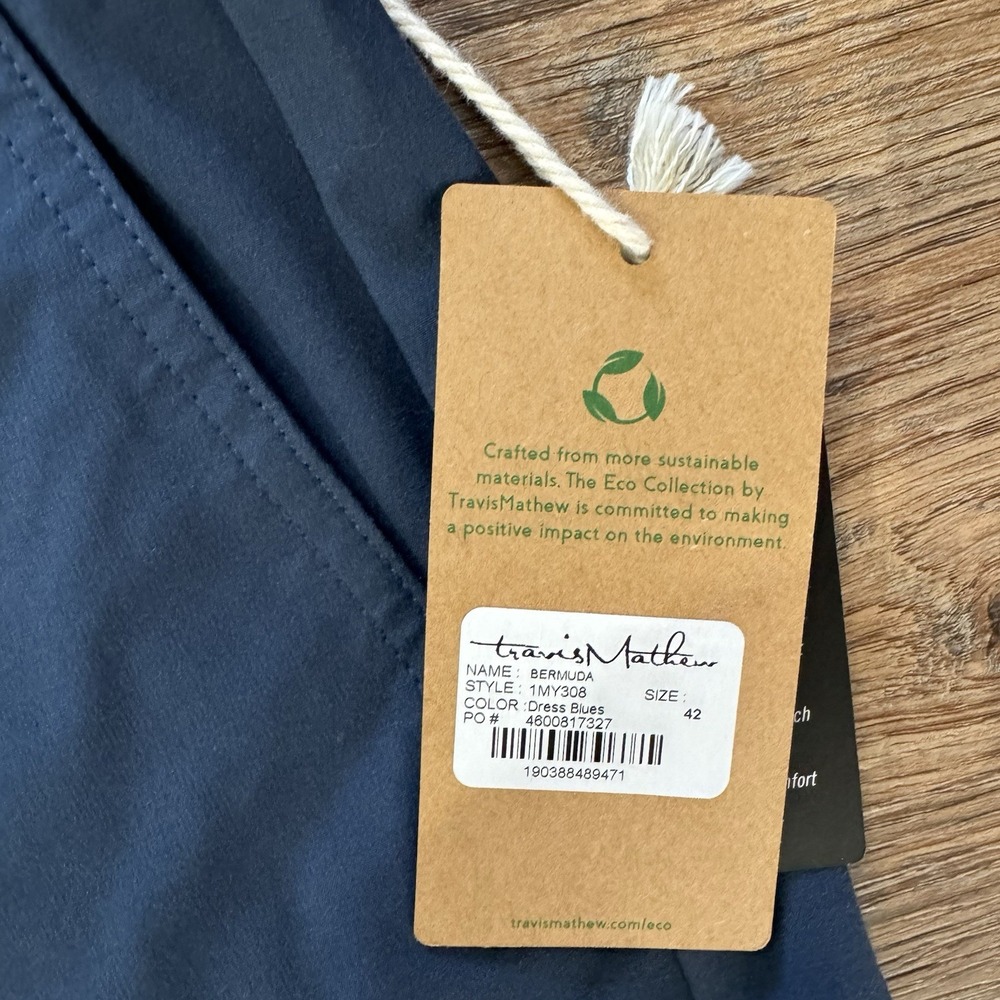 NWT Travis Mathew Wanderlust Shorts Men's Sz 42 Navy Blue Golf Casual - Picture 4 of 8